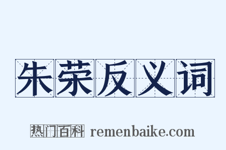 朱荣反义词是什么意思的图片